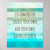 Wasserfarben Streifen Poster erstellen Sie Ihr eig (Vorne)