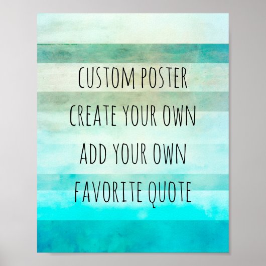 Wasserfarben Streifen Poster erstellen Sie Ihr eig (Vorne)