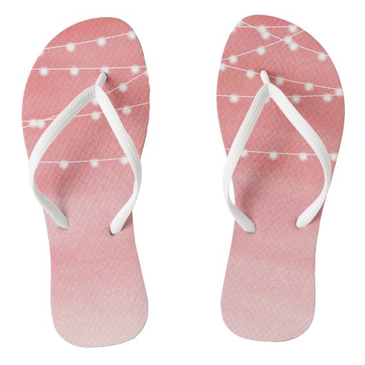 Wasserfarben-String-Lichter Flip Flops Badesandalen (Fußbett)