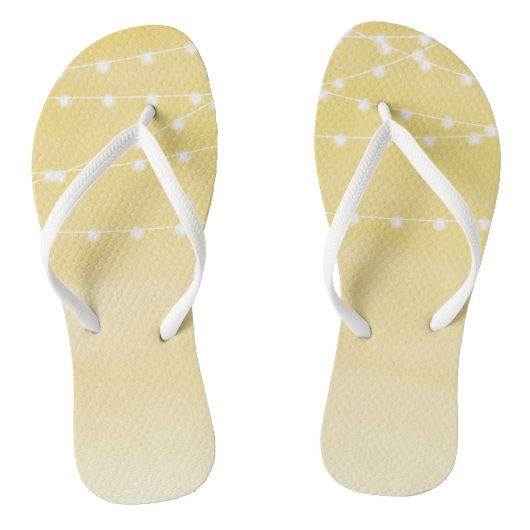 Wasserfarben-String-Lichter Flip Flops Badesandalen (Fußbett)
