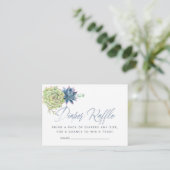 Wasserfarben-Succules Babydusche Windelwindeln Begleitkarte (Stehend Vorderseite)