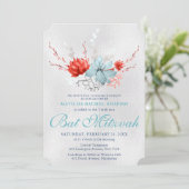 Wasserfarben Sukkulare botanische Bat Mitzvah Einladung (Stehend Vorderseite)