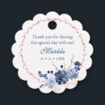 Wasserfarben Sukkulare botanische Bat Mitzvah Geschenkanhänger<br><div class="desc">Dieses Design zeichnet sich durch einen eleganten Aquarellkranz mit Blumenkranz in Blau und Bordeaux aus, mit Ihren Dankeschön-Informationen oben. Personalisieren Sie den Text in den Textfeldern, indem Sie ihn bearbeiten. Für Sie entworfen von Evco Studio www.zazzle.com/store/evcostudio #mitzvah #batmitzvah #evplanner #mazeltov #jewish #mitzvahswag #Party #jewishlife #wedding #thankyou #danke #mitzvahlife #corporateevents #mitzvahparty...</div>