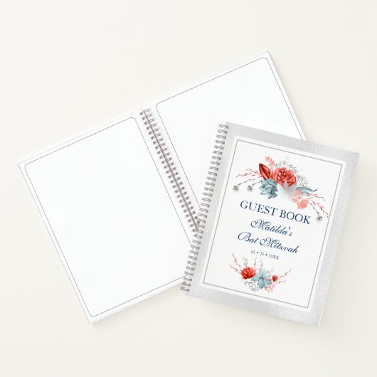 Wasserfarben Sukkulare botanische Bat Mitzvah Notizblock (Innenseite)