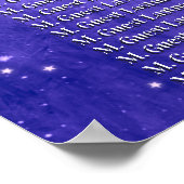 Wasserfarben-Sukkulationen Lila Hochzeitssessel Poster (Ecke)