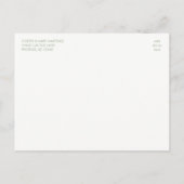 Wasserfarben-Sukkulationscluster Save the Date 2 Ankündigungspostkarte (Rückseite)