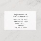 Wasserfarben-Sukkulent Botanisch Visitenkarte (Rückseite)