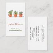 Wasserfarben-Sukkulent Botanisch Visitenkarte (Vorne/Hinten)