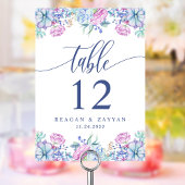 Wasserfarben-Sukkulenten Blumenchic Cactus Wedding Tischnummer