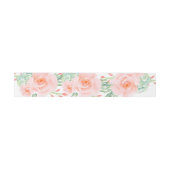 Wasserfarben Sukkulentes Blush Floral Elegante Hoc Einladungsbanderole (Flach)