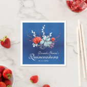 Wasserfarben Sukkuline Botanische Quinceñera Serviette (Beispiel)