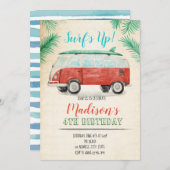 Wasserfarben-Surf-Einladung Einladung (Vorne/Hinten)
