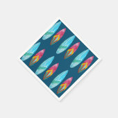 Wasserfarben-Surfbrett-Muster Serviette (Ecke)