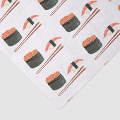 Wasserfarben-Sushi-Rollen mit Chopsticks-Gewebepap Seidenpapier (Ausschnitt)