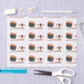 Wasserfarben-Sushi-Rollen mit Chopsticks-Gewebepap Seidenpapier (Handwerk)