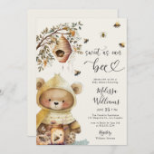 Wasserfarben süß wie Babydusche Einladung (Vorne/Hinten)