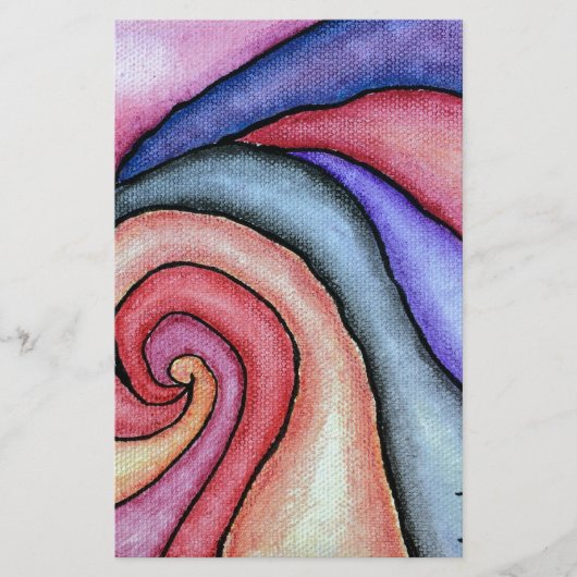 Wasserfarben-Swirl Briefpapier (Vorderseite)
