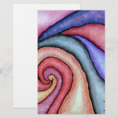 Wasserfarben-Swirl Briefpapier (Vorne/Hinten)