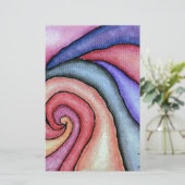 Wasserfarben-Swirl Briefpapier (Stehend Vorderseite)