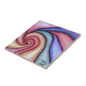 Wasserfarben-Swirl Fliese (Seite)