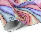 Wasserfarben-Swirl Geschenkpapier (Rolleneckpunkt)