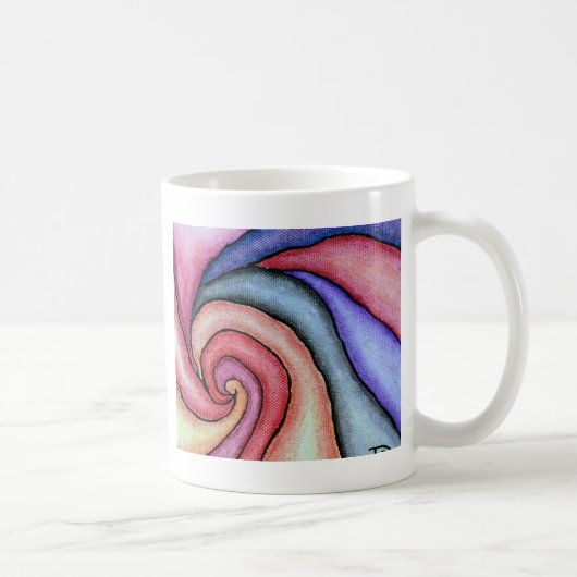 Wasserfarben-Swirl Kaffeetasse (Rechts)
