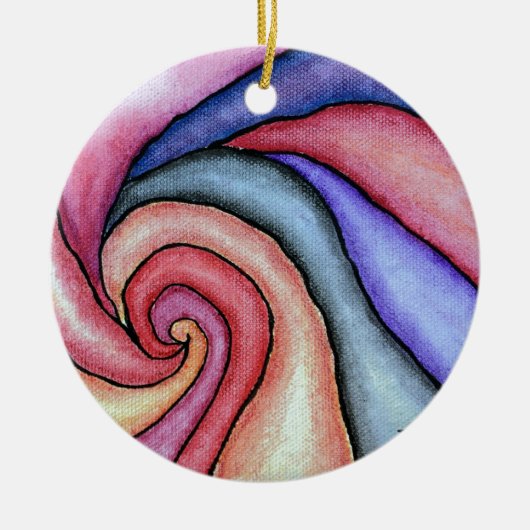 Wasserfarben-Swirl Keramikornament (Vorne)