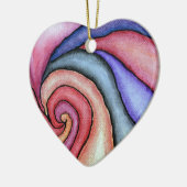 Wasserfarben-Swirl Keramikornament (Links)