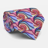 Wasserfarben-Swirl Krawatte (Gerollt)