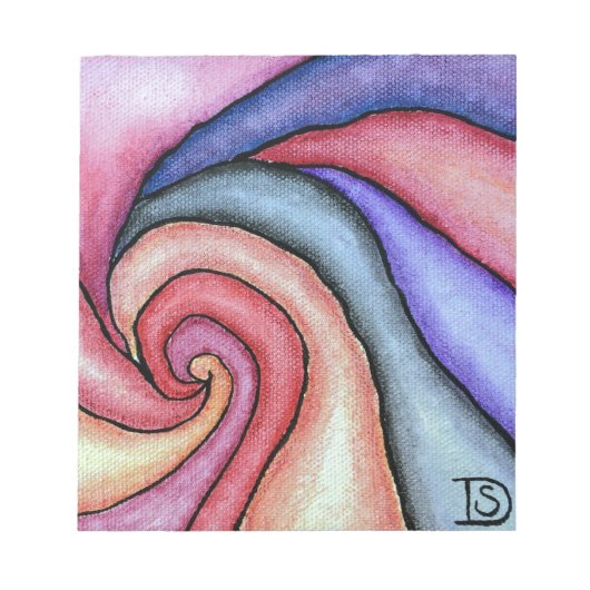 Wasserfarben-Swirl Notizblock (Vorderseite)
