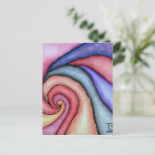 Wasserfarben-Swirl Postkarte (Stehend Vorderseite)