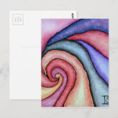 Wasserfarben-Swirl Postkarte (Vorne/Hinten)