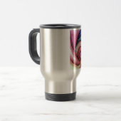 Wasserfarben-Swirl Reisebecher (Vorderseite Links)