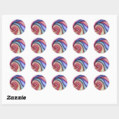 Wasserfarben-Swirl Runder Aufkleber (Blatt)