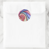 Wasserfarben-Swirl Runder Aufkleber (Tasche)