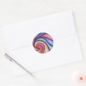 Wasserfarben-Swirl Runder Aufkleber (Umschlag)