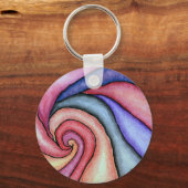 Wasserfarben-Swirl Schlüsselanhänger (Vorderseite)