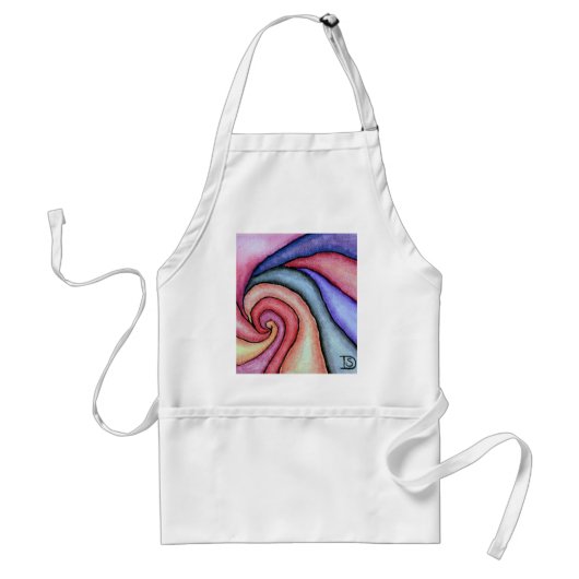 Wasserfarben-Swirl Schürze (Vorne)