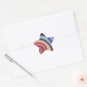 Wasserfarben-Swirl Stern-Aufkleber (Umschlag)