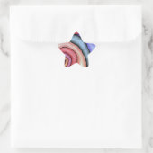 Wasserfarben-Swirl Stern-Aufkleber (Tasche)