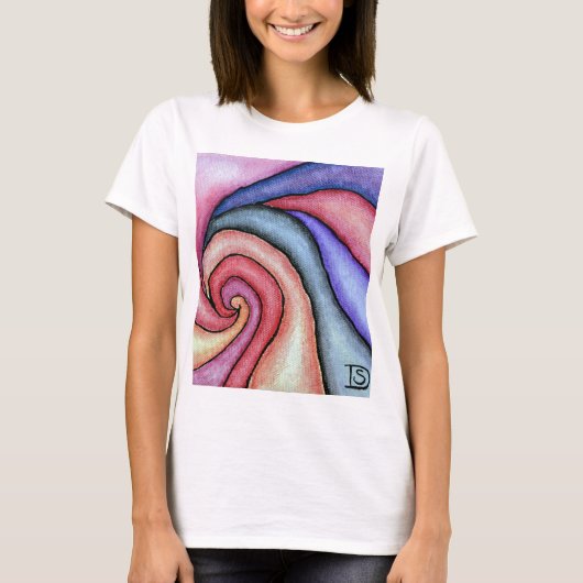 Wasserfarben-Swirl T-Shirt (Vorderseite)
