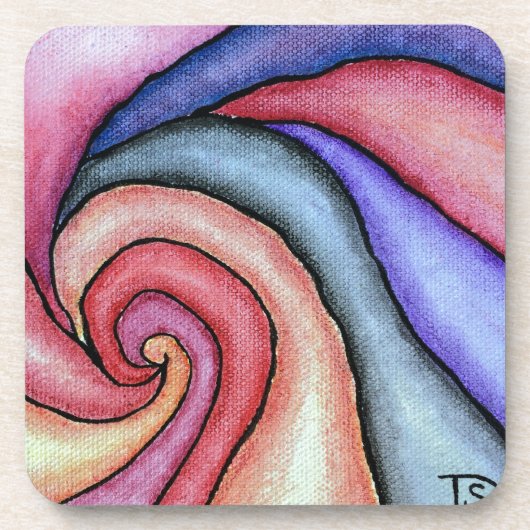 Wasserfarben-Swirl Untersetzer (Vorderseite)