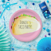 Wasserfarben-Taco-Party-Geburtstag Pappteller (Party)