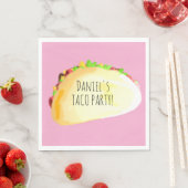 Wasserfarben-Taco-Party-Geburtstag Serviette (Beispiel)