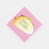 Wasserfarben-Taco-Party-Geburtstag Serviette (Ecke)