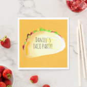 Wasserfarben-Taco-Party-Geburtstag Serviette (Beispiel)