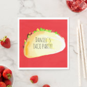 Wasserfarben-Taco-Party-Geburtstag Serviette (Beispiel)