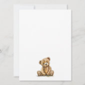 Wasserfarben-Teddybär geschlechtsneutral Ankündigung (Rückseite)