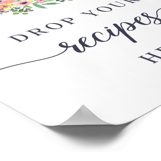 Wasserfarben Teekanne Drop Your Rezept Hier unters Poster (Ecke)