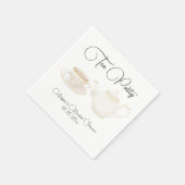 Wasserfarben-Teeparty-Brautjunggesellinnenabschied Serviette (Ecke)